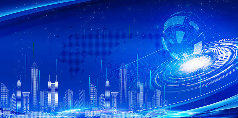 藍色科技感科技地球科技時代網(wǎng)絡(luò)科技展板背景